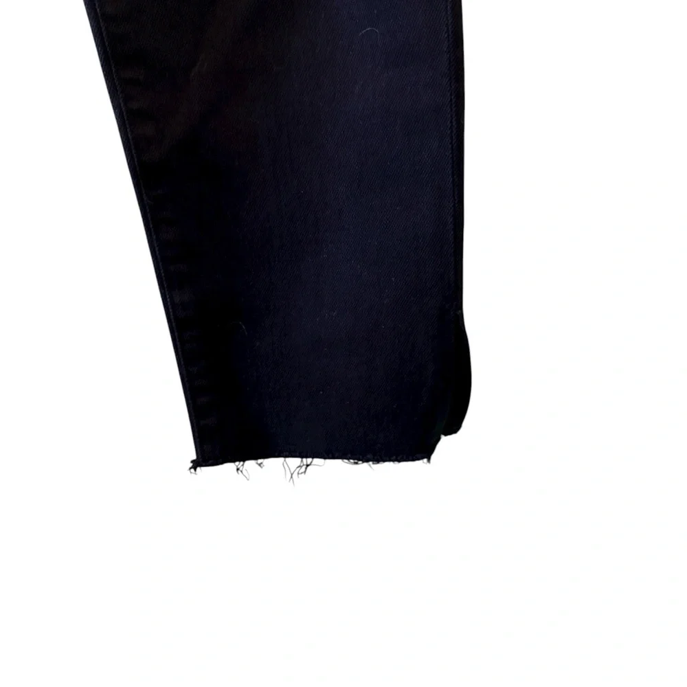 Citizens Of Humanity Black Ankle Jeans Raw Hem 5 Pockets - Picture 3 of 7